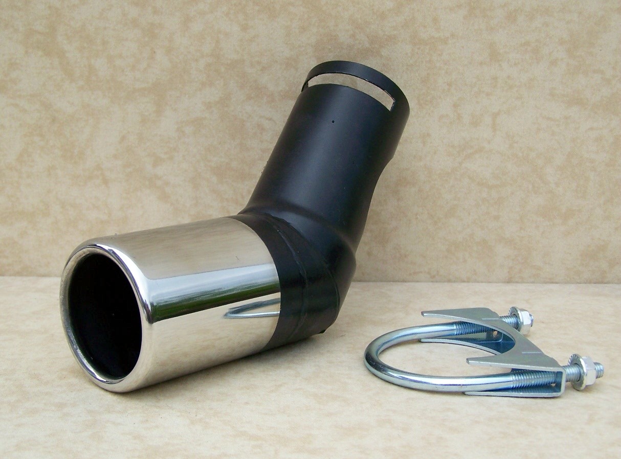 DOWNWARD ANGLED T304 GRADE STAINLESS STEEL UNIVERSAL EXHAUST TAIL PIPE TRIM