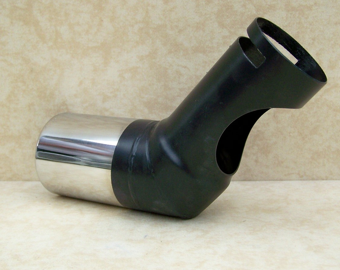 DOWNWARD ANGLED T304 GRADE STAINLESS STEEL UNIVERSAL EXHAUST TAIL PIPE TRIM