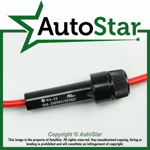 20 mm 20AMP (20A) Inline Fuse Holder / FuseHolder 250V