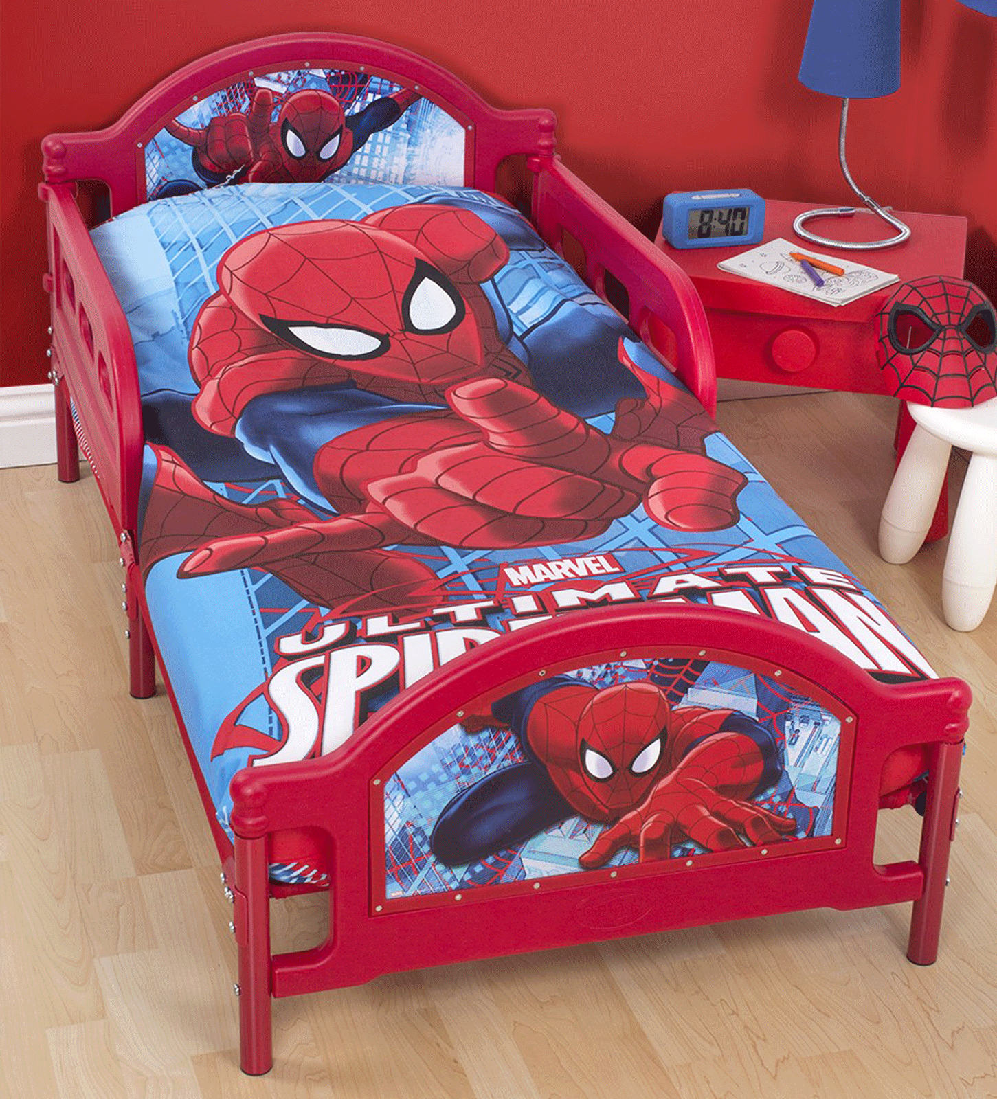 MARVEL ULTIMATE SPIDERMAN CITY JUNIOR TODDLER BED DUVET QUILT COVER