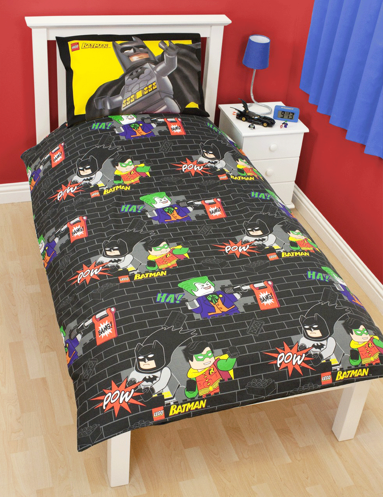 Lego Batman Cards Single Duvet Panel Quilt Cover Boys Bedding SET Reversible eBay