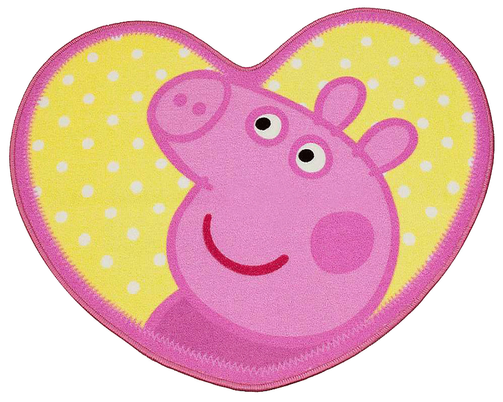PEPPA PIG OINK HEART SHAPED RUG MAT CARPET GIRL KIDS CHILDRENS