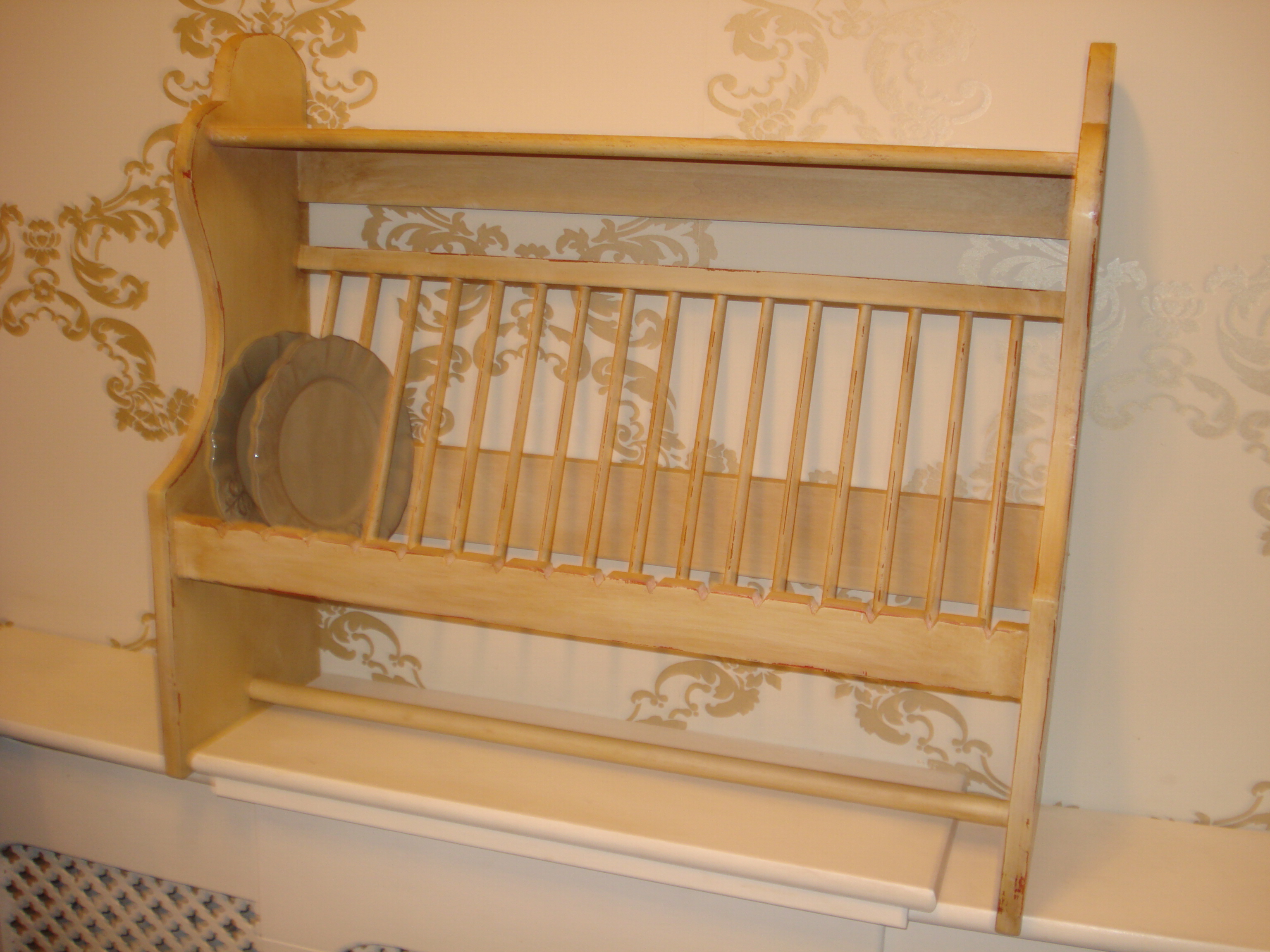 shabby chic plate rack wall mounted kitchen rack ebay shabby chic plate rack wall mounted kitchen rack ebay
