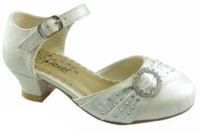 Chaussure Sandales Fille Blanc Ivoire Noir Mariage Demoiselle D