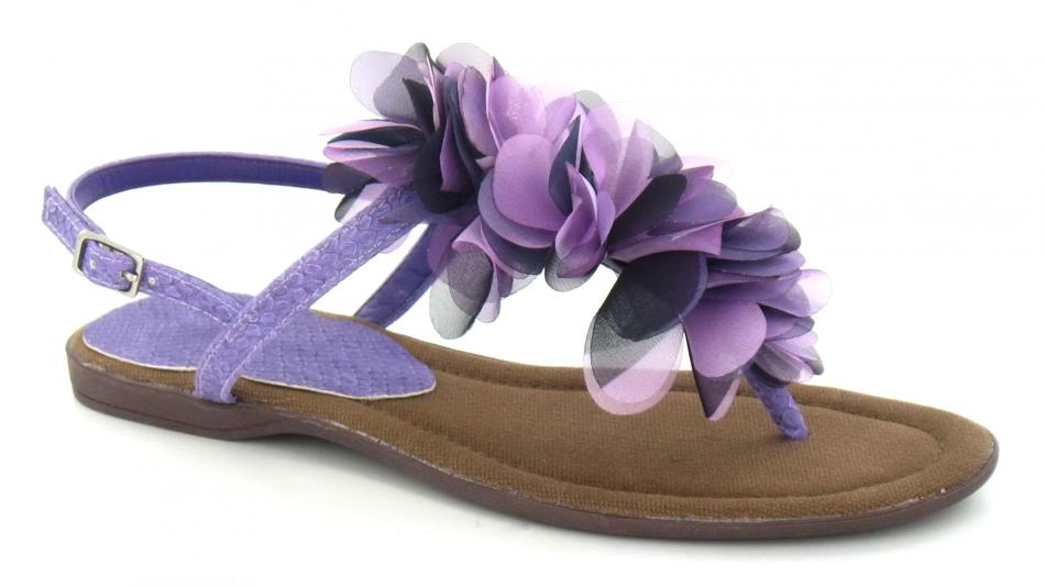 lavender sandals flat