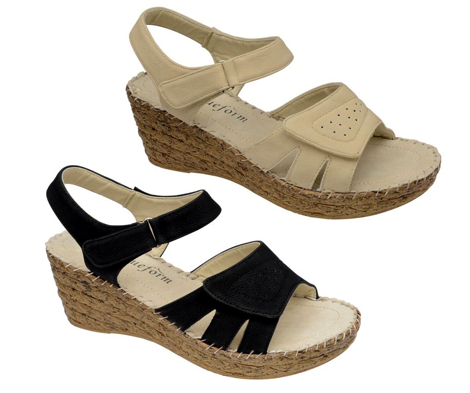 brown wide fit wedges