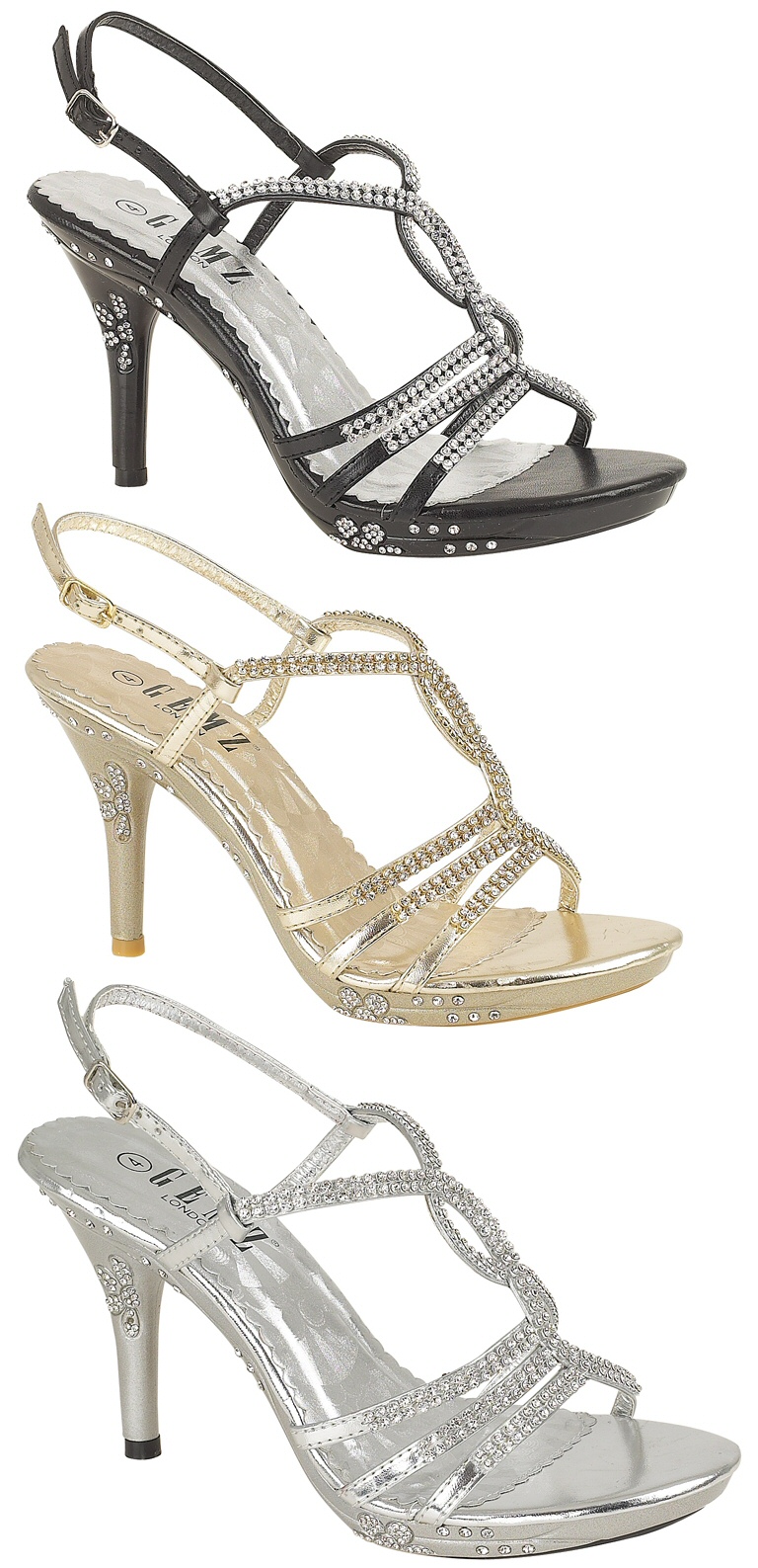 ... or Noir Fête Soirée Mariage Sandales Femme Taille 3 - 8 Neuf ... or Noir Fête Soirée Mariage Sandales Femme Taille 3 - 8 Neuf