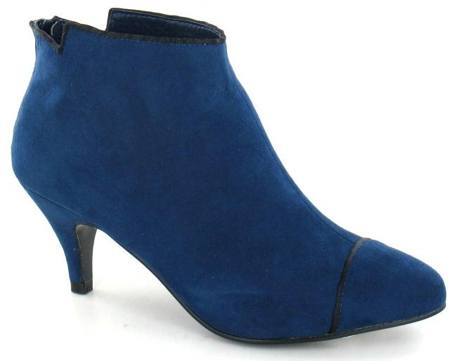 navy blue heel boots