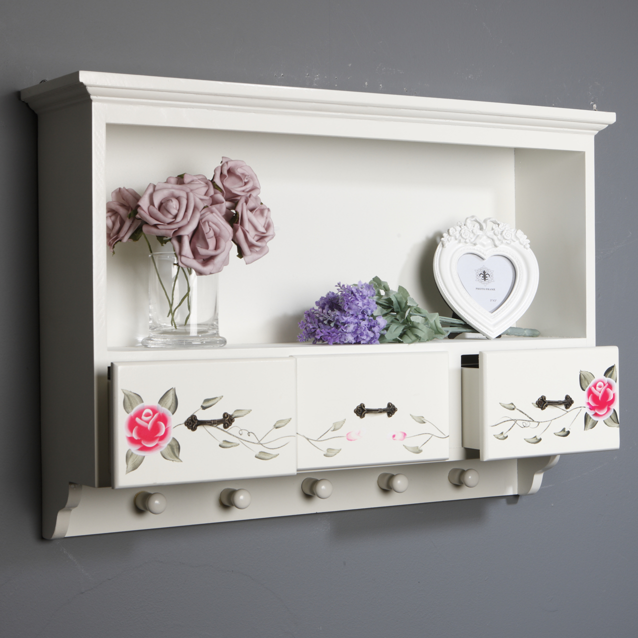 cream wooden shabby chic shelving storage unit w drawers shelf coat hooks ebay cream wooden shabby chic shelving storage unit w drawers shelf coat hooks ebay