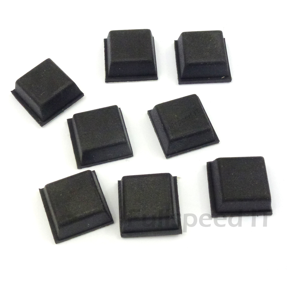 Rubber Feet Square 12.5mm 12.5mm Black Self Adhesive