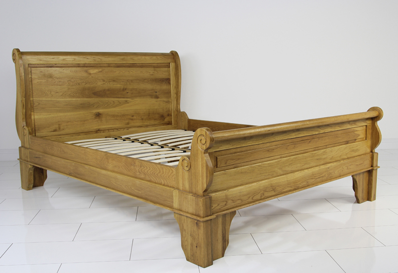 Grosvenor New Solid Oak Sleigh Beds Available in DoubleKing & Super
