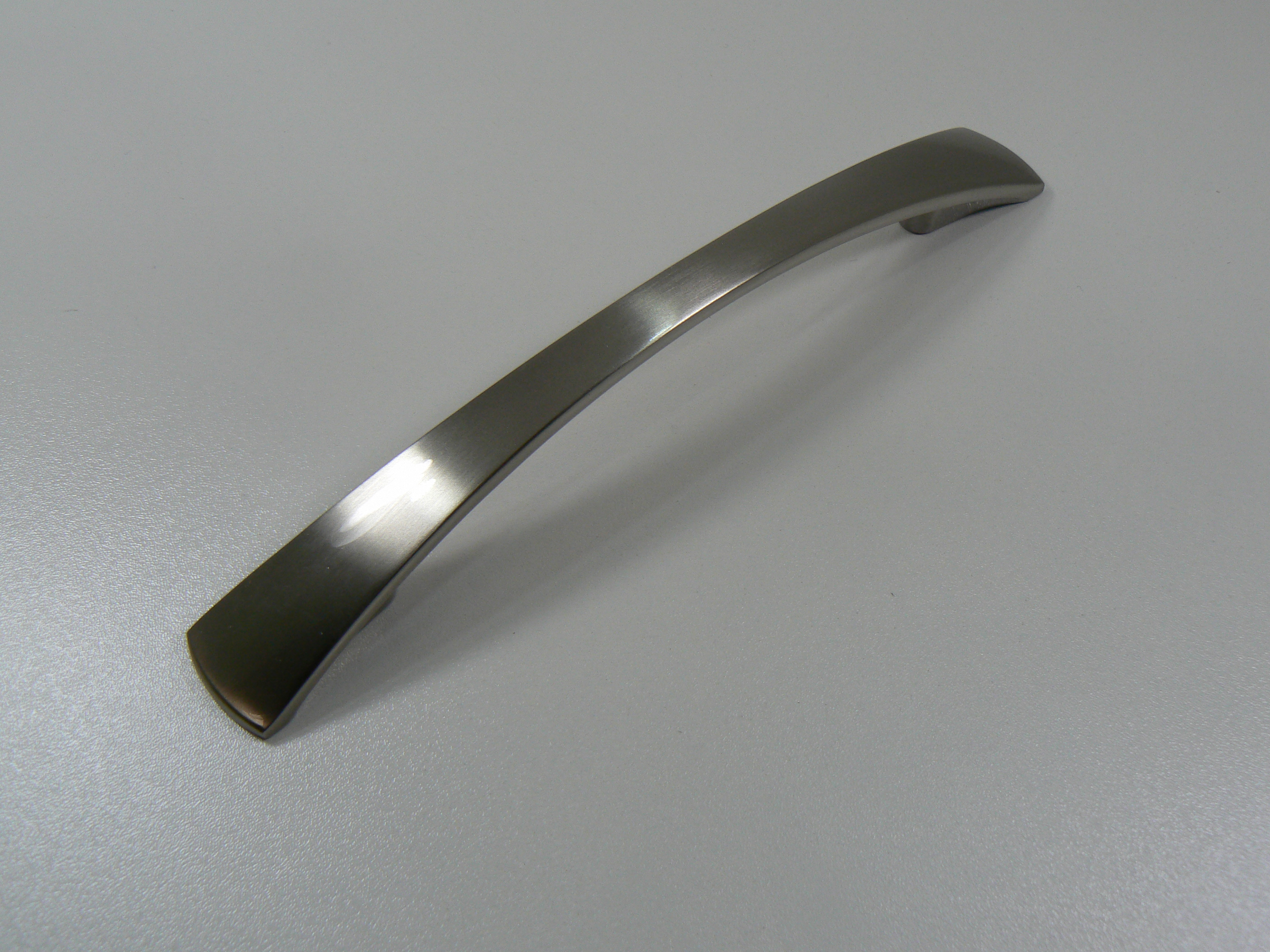 15 x WAISTED FLAT BOW HANDLES BRUSHED STEEL KITCHEN DOOR