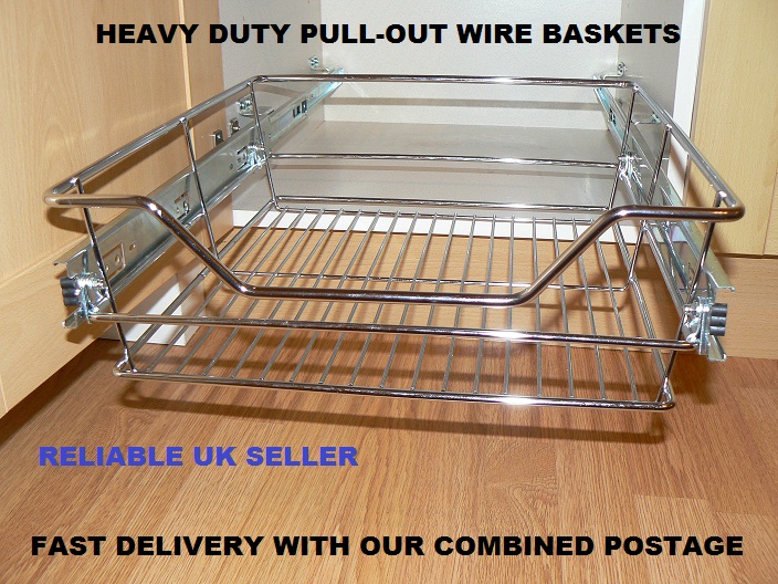 Pull Out Wire Baskets for Various Width Kitchen Base Units Amp Larder