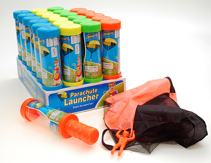 NEW Parachute Launcher Toy Pocket Money Stocking Filler Party Holiday