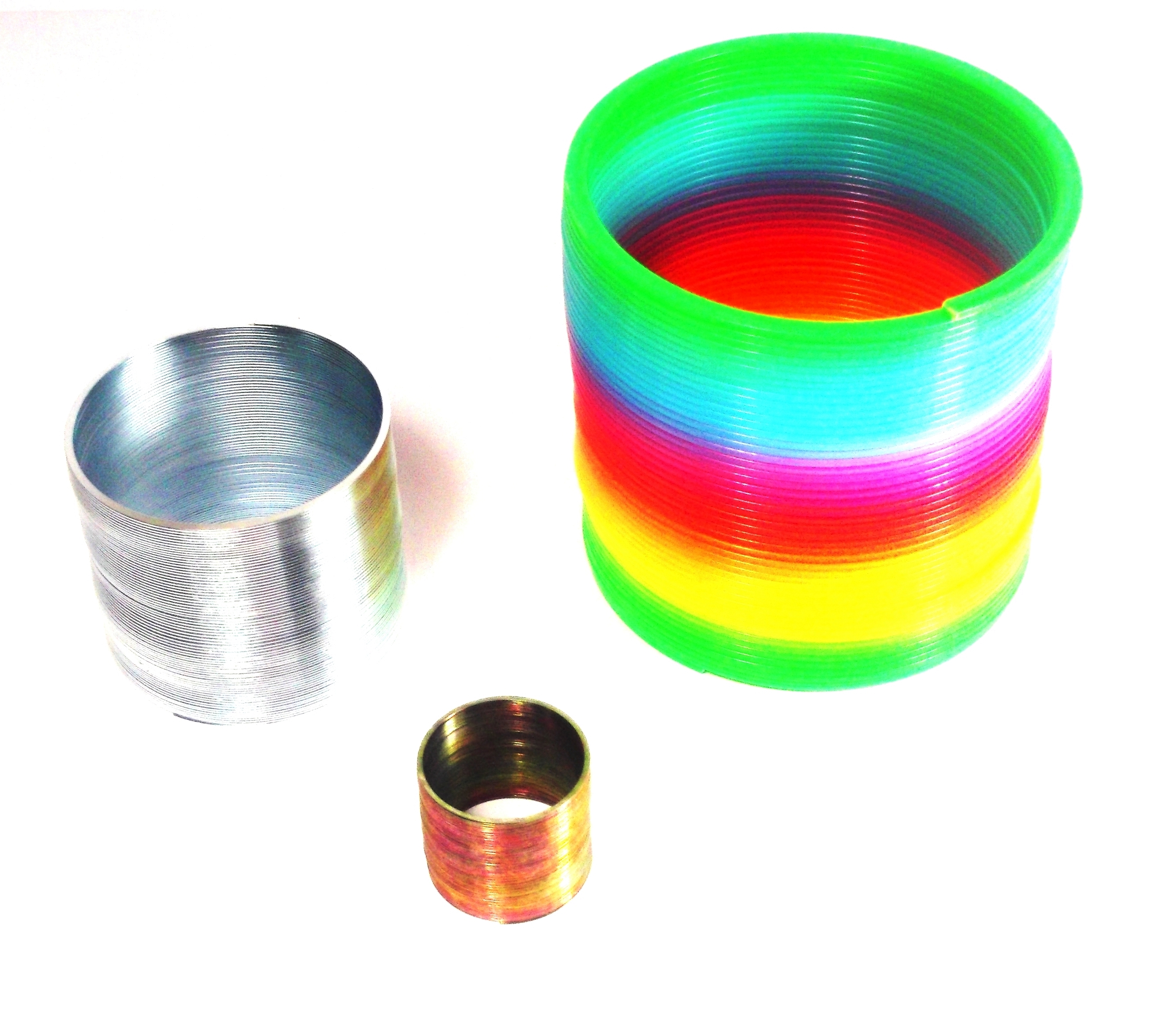 NEW Rainbow Plastic Metal Springy SPRINGY 3 Fun Varieties Great