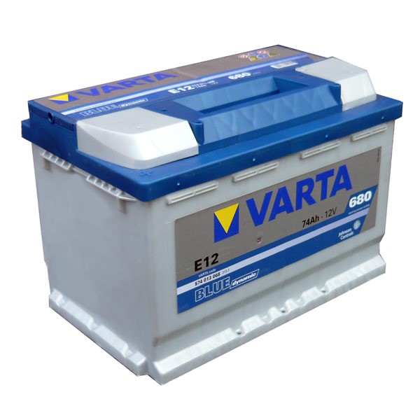 VARTA BLUE 74Ah Car Battery, E12 (072) 680CCA - 574 013 068