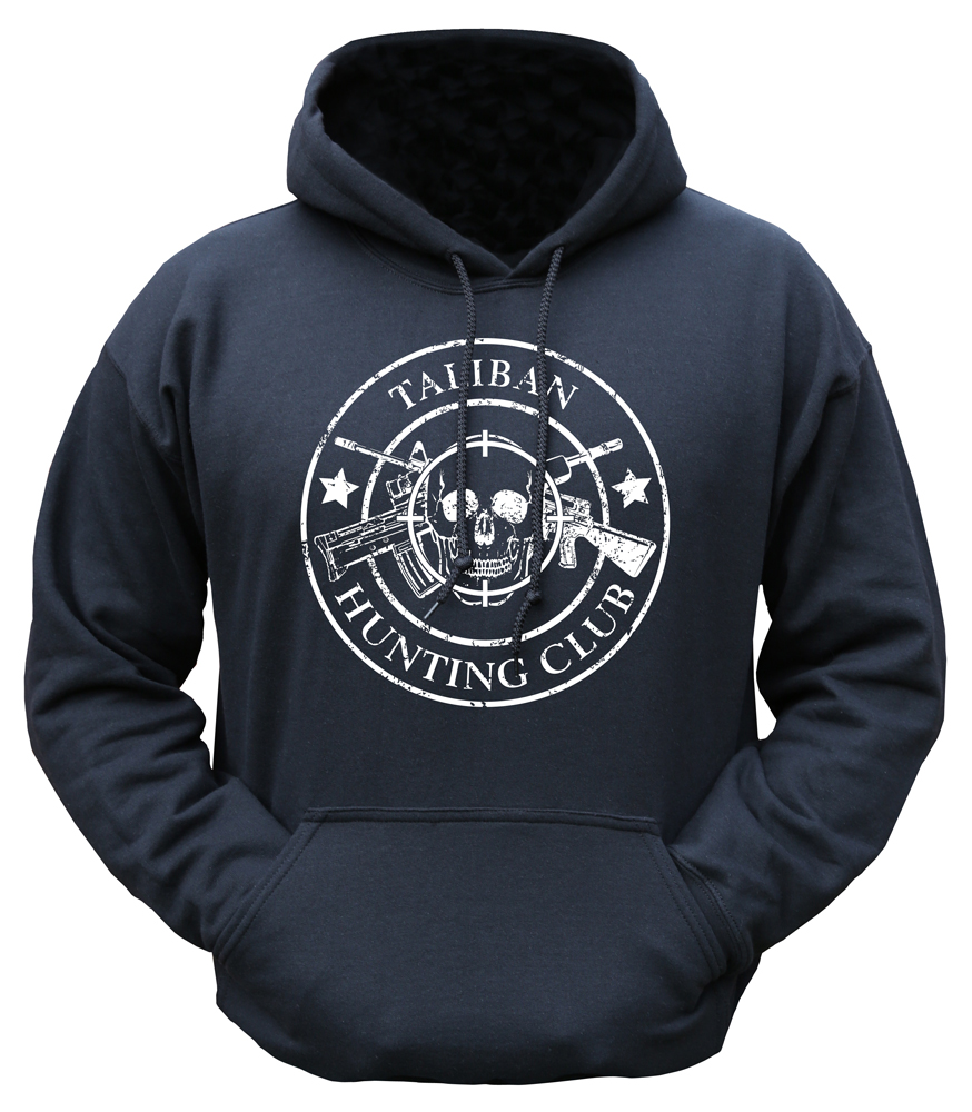 MILITARY TALIBAN HUNTING CLUB HOODIE BLACK ARMY HOODY ...