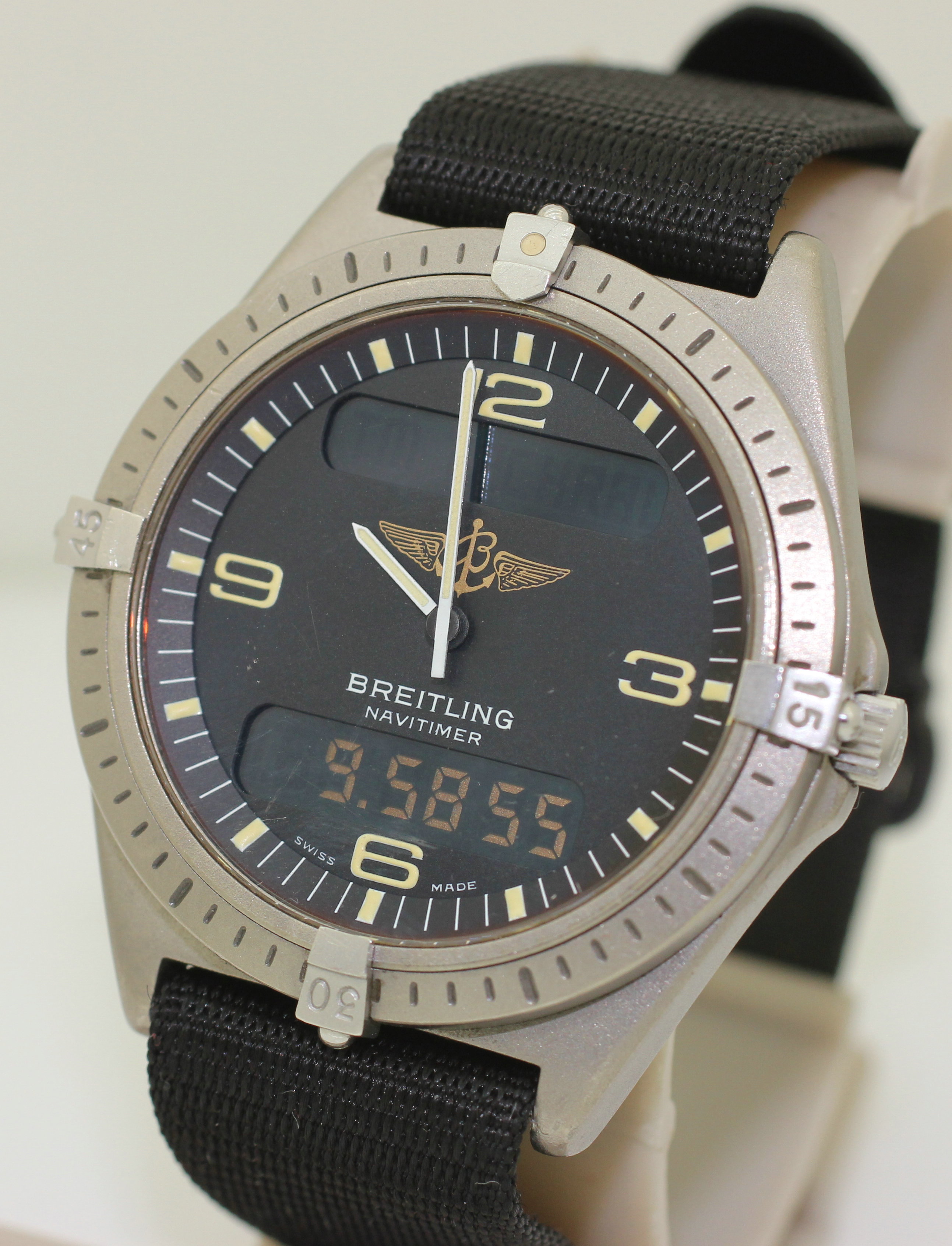 RARE Early Titanium Breitling Aerospace Navitimer 80360 eBay