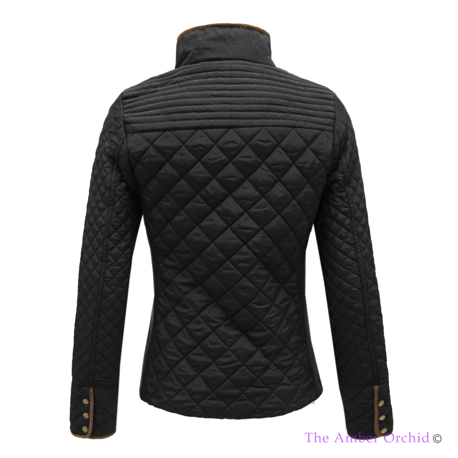 LADIES BRAVE SOUL RIBBED COLLAR WOMENS QUILTED PADDED BUTTON PIPING