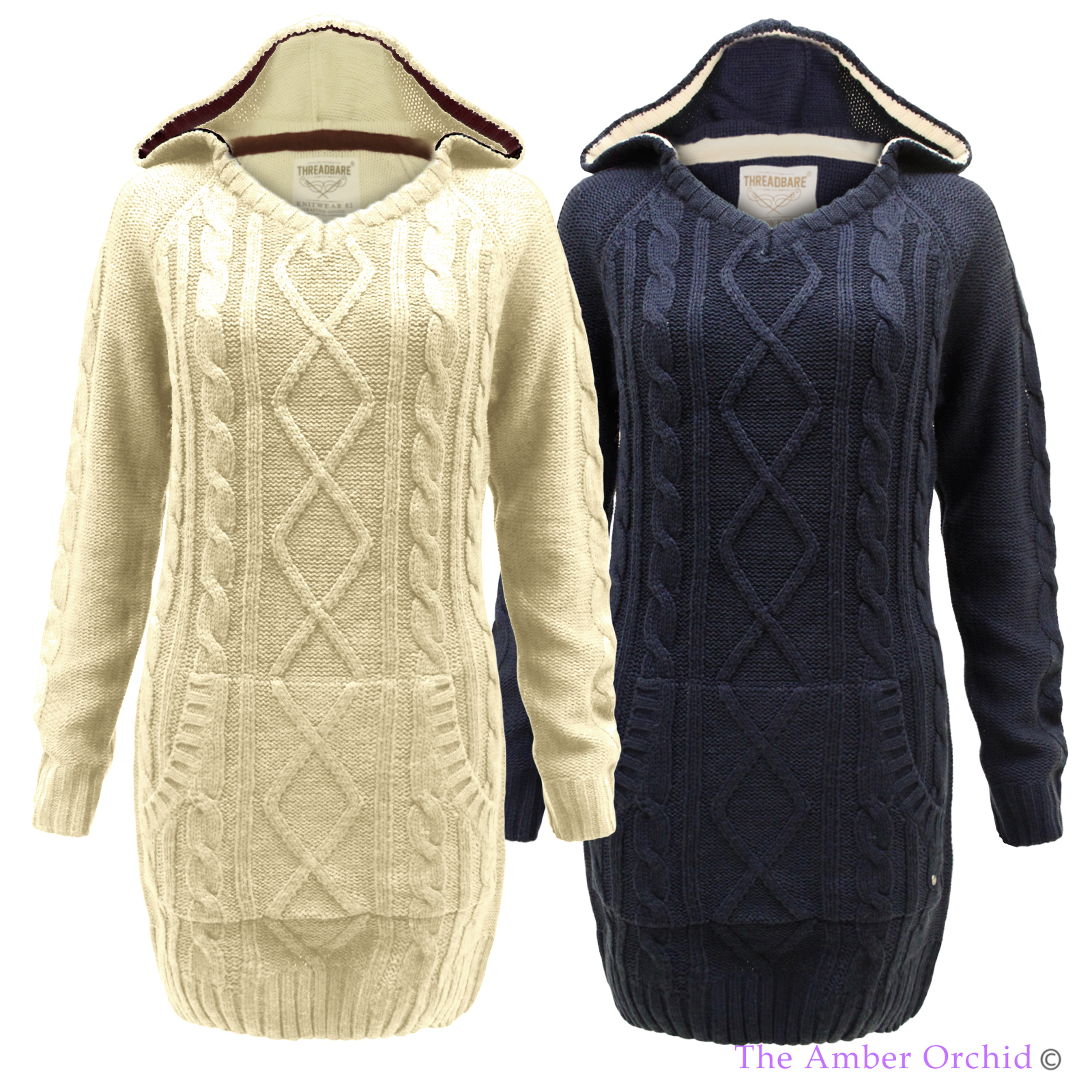 NEW LADIES HOODED CABLE KNITTED CHUNKY TOP WOMENS PULLOVER SWEATER