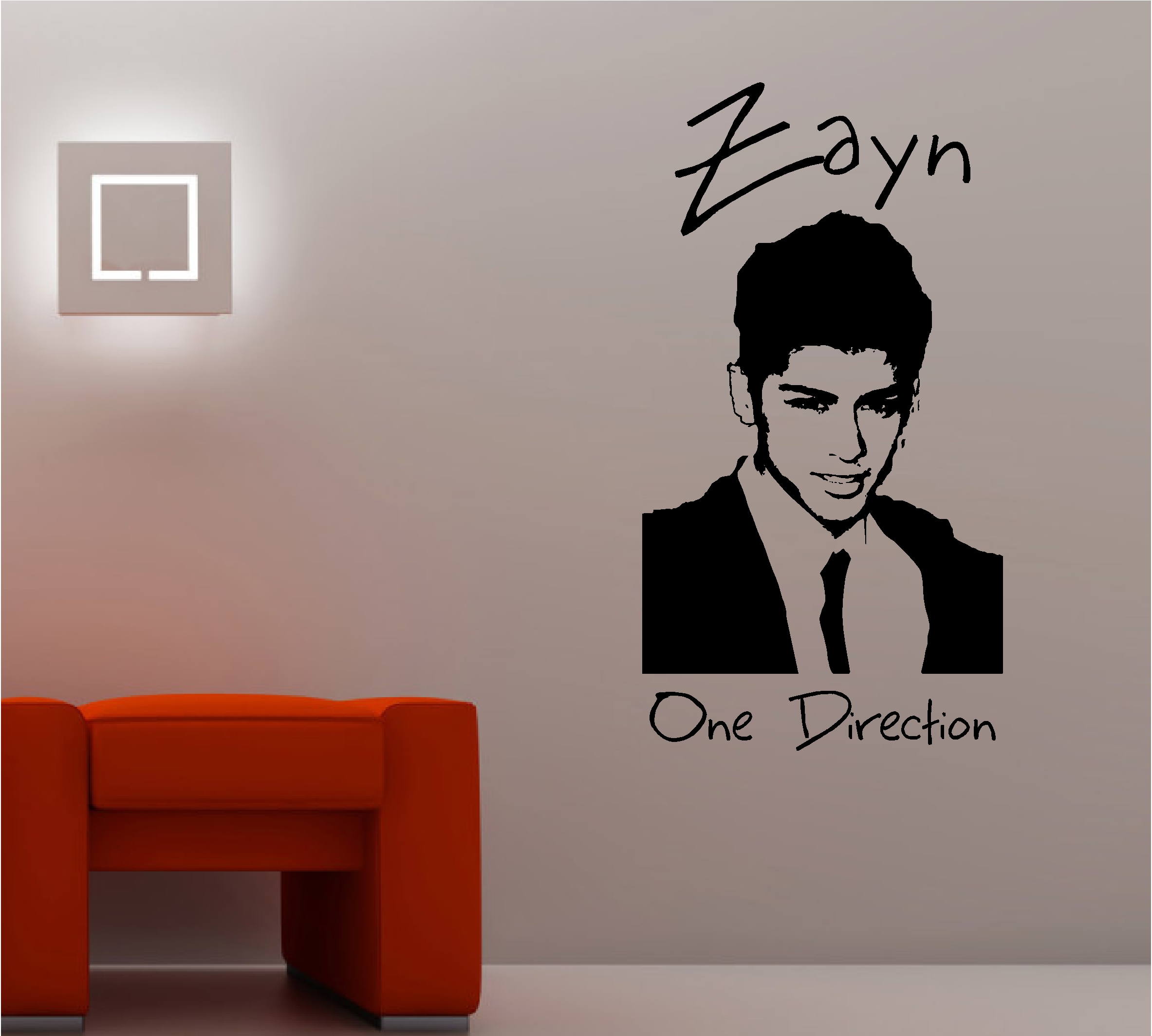 Wall Art Stickers One Direction : Zayn malik one direction wall art sticker vinyl lounge