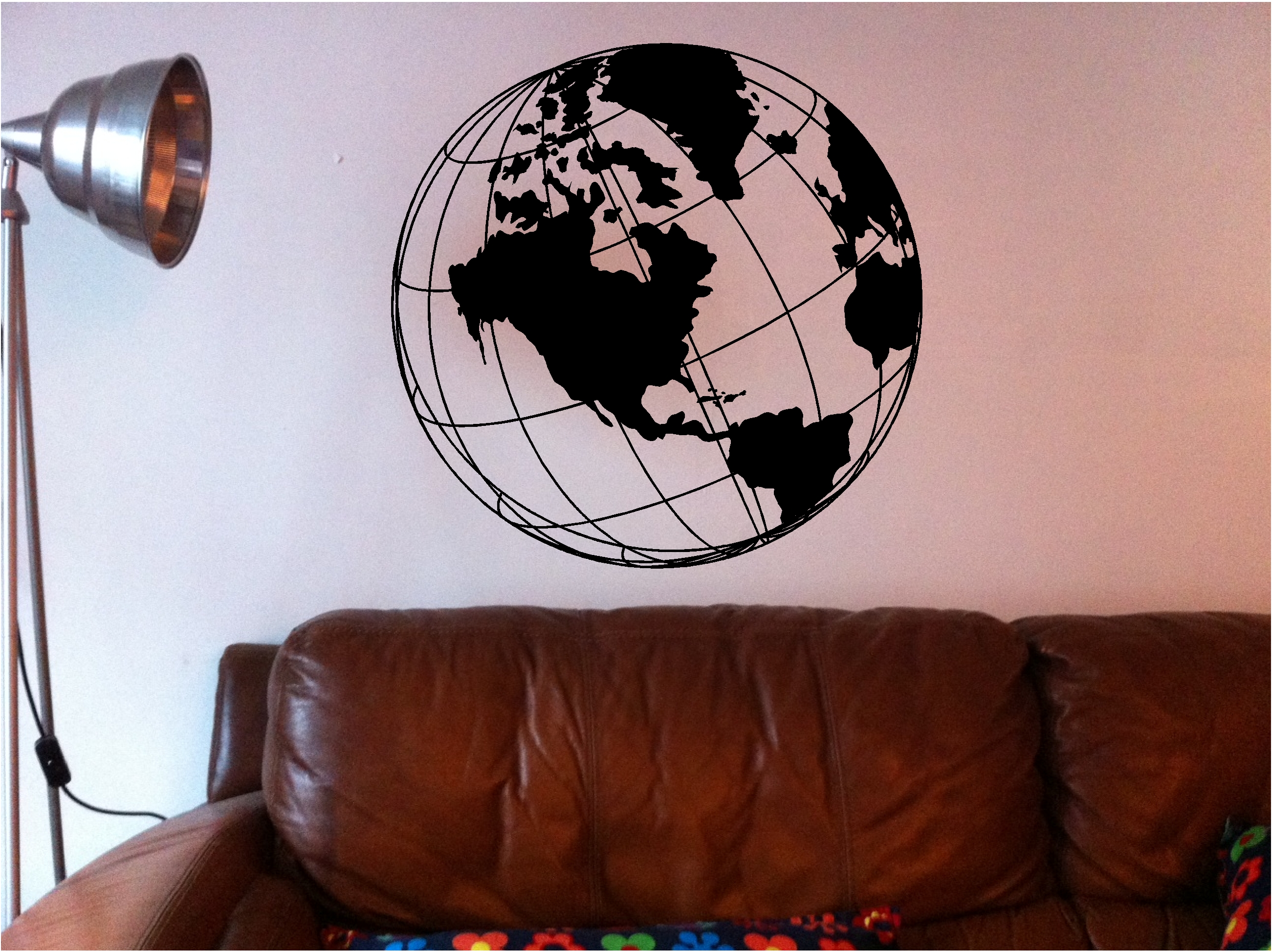 Stunning world map globe wall art quote sticker vinyl bedroom lounge eBay