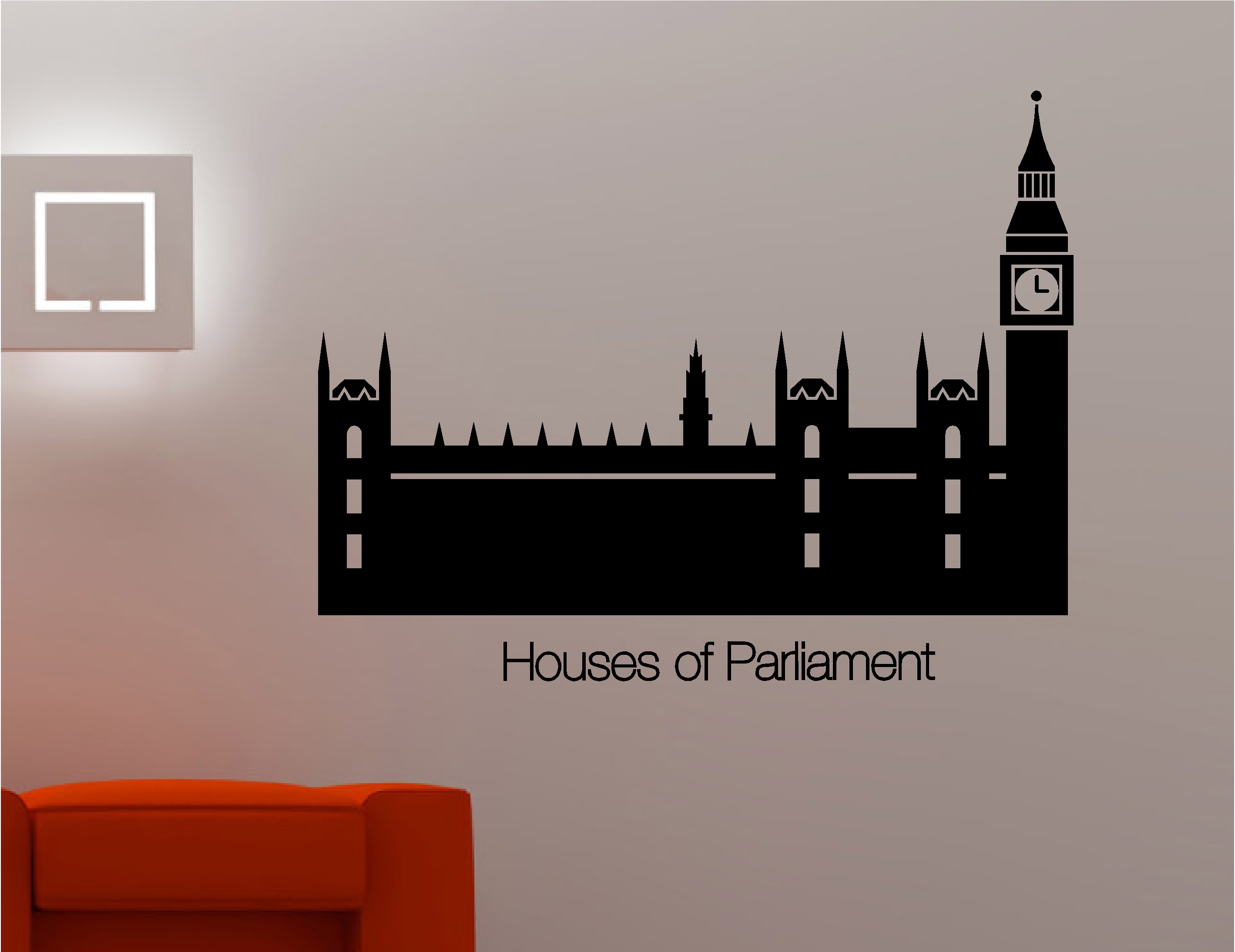 houses of parliament big ben wall art sticker decal lounge kitchen