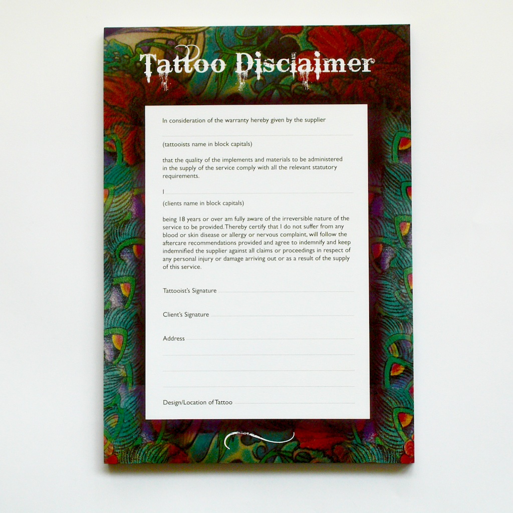 Tattoo Disclaimer Form Template