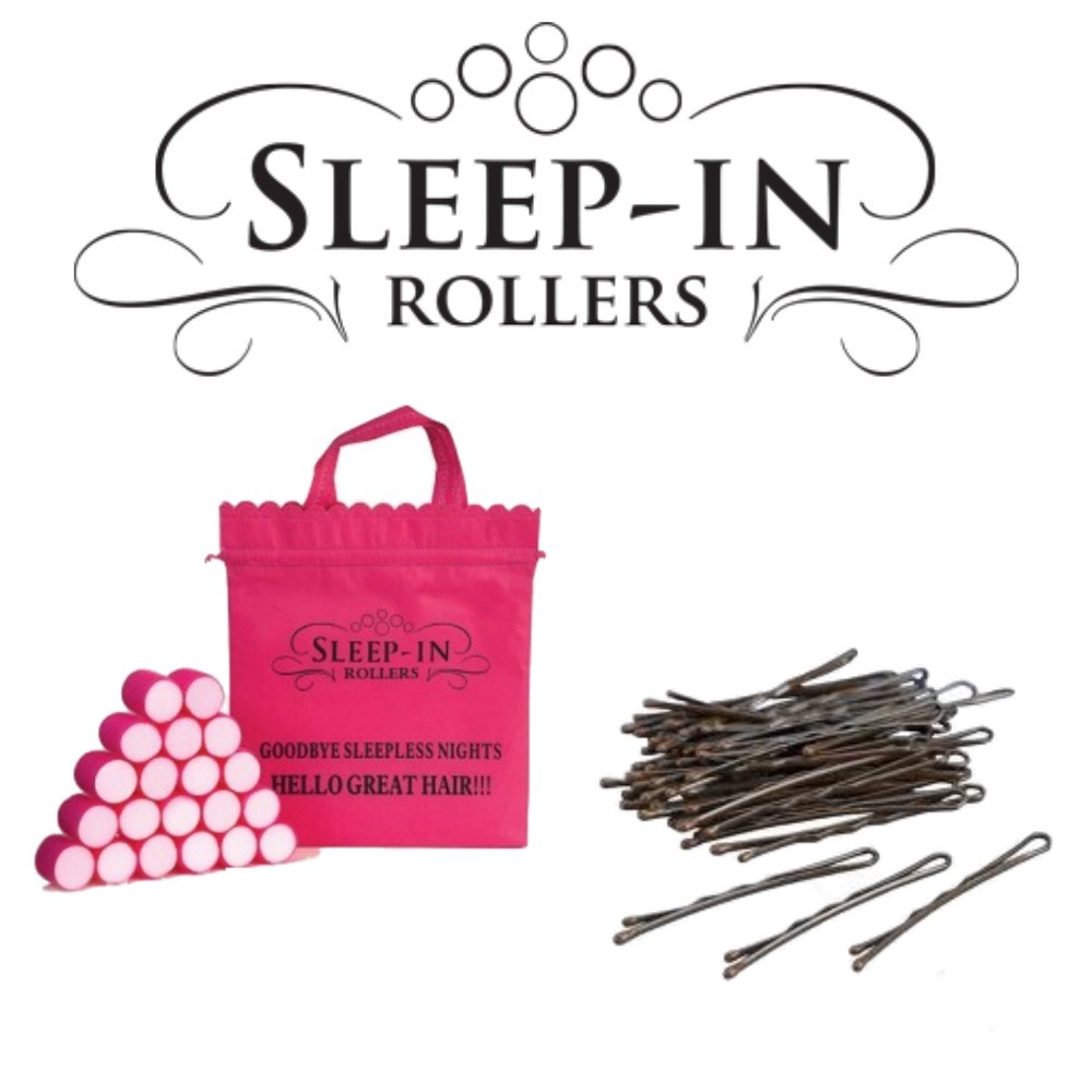 VELCRO SLEEP IN ROLLERS + FREE HAIR GRIPS (30 PACK)