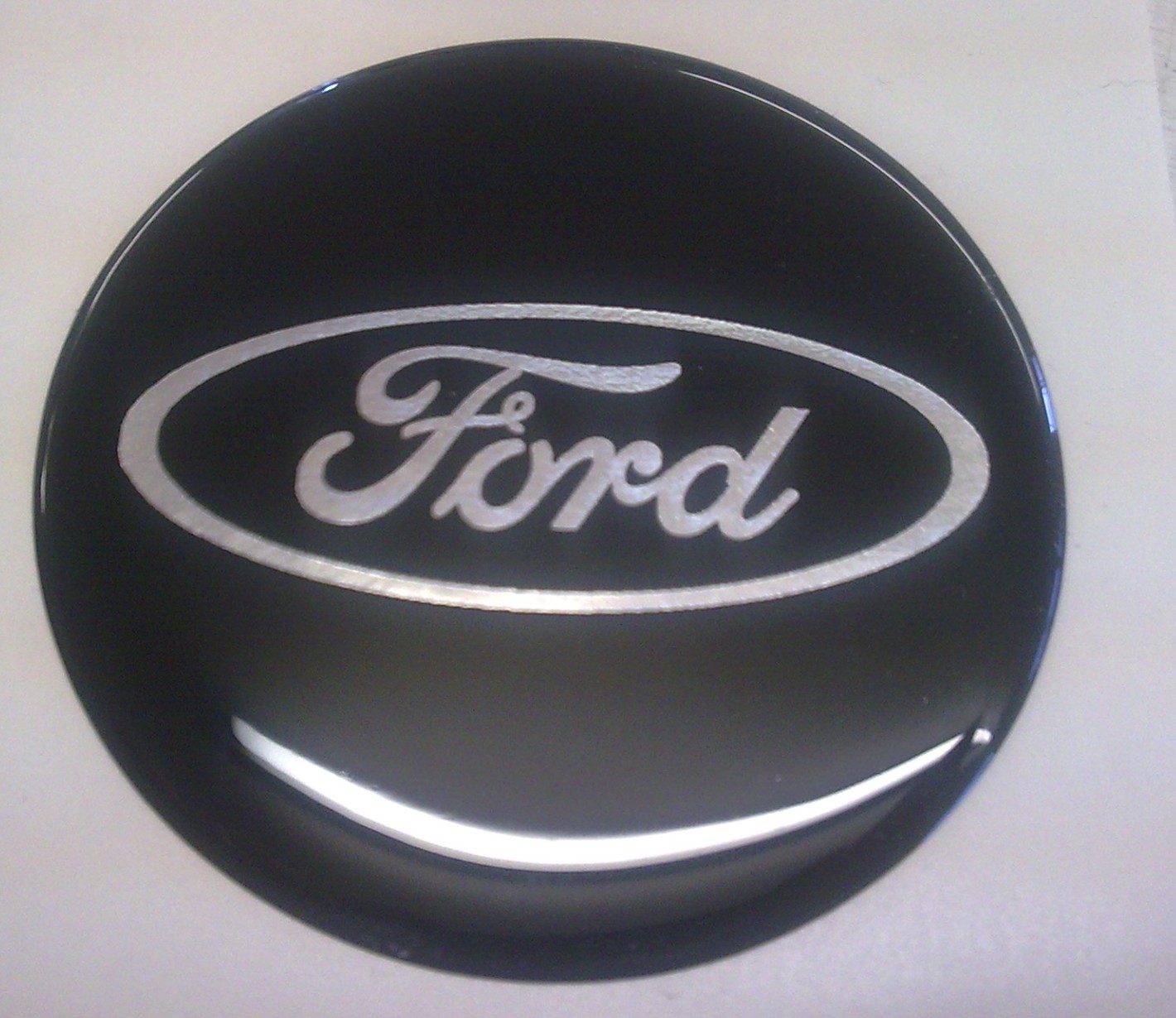 Black chrome ford badge