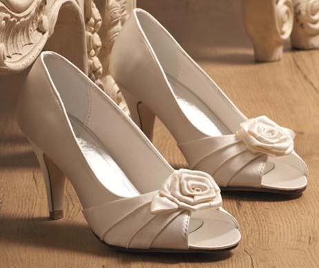 WOMENS IVORY SATIN WEDDING BRIDAL BRIDESMAID SHOES SANDALS SIZE 3-8 NEW ...