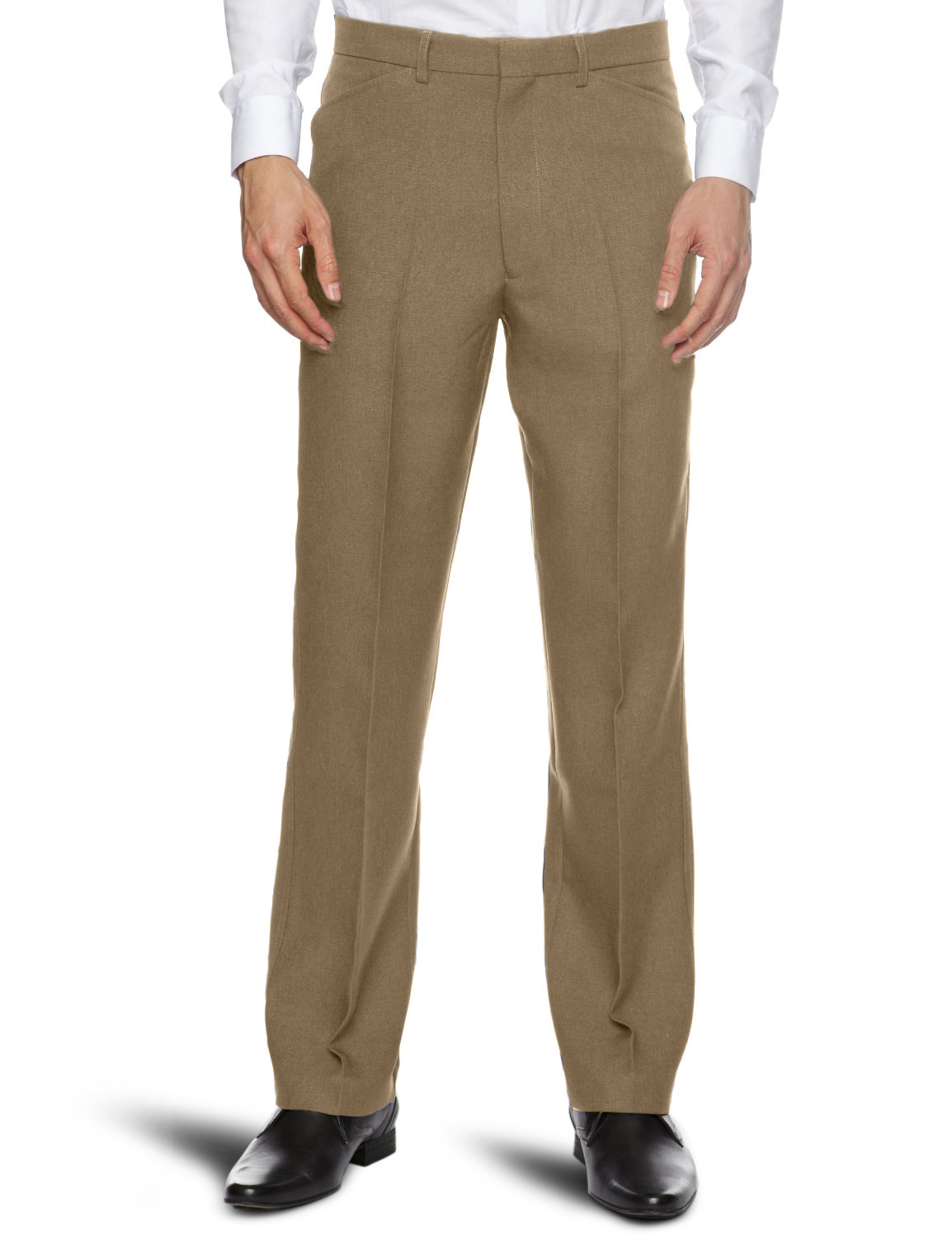 Mens Farah ANTI STAIN Trousers Brown Hopsack Weave | eBay