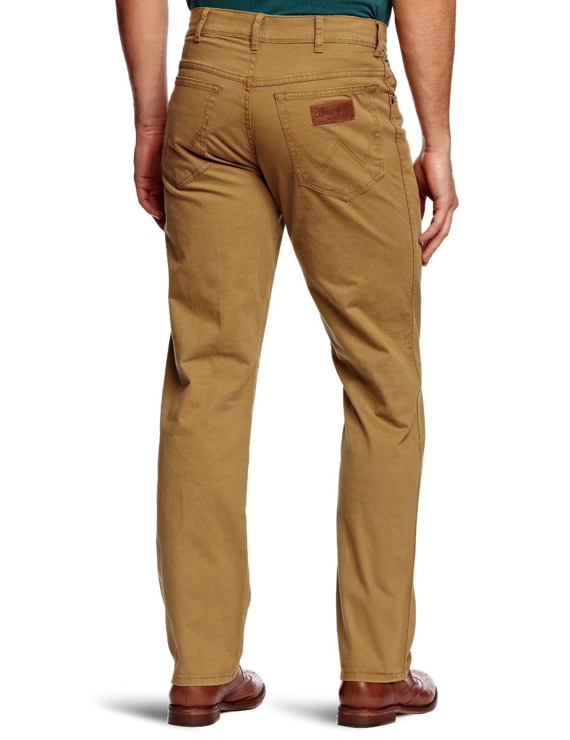 New Wrangler Men's Texas Stretch Jeans Khaki Nut Soft Fabric ...