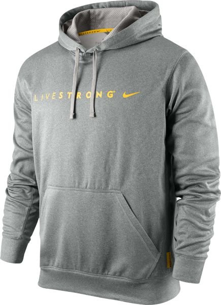 New Nike Men's Live Strong Hooded Sweat Top Plain Grey Hoodie Sizes S M ...
