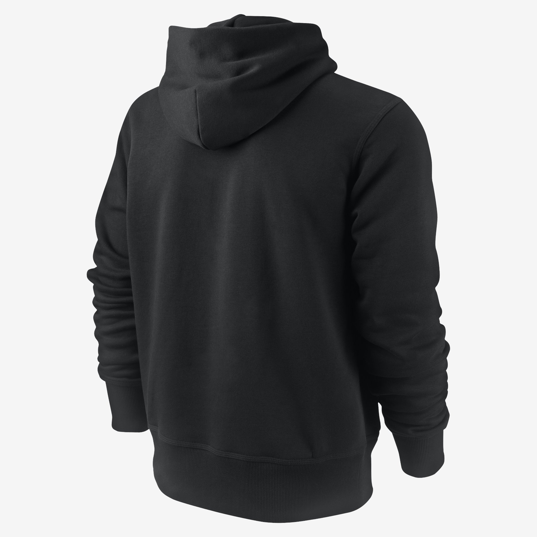 New Nike Mens Full Zip Hooded Sweat Top Jacket Fleece Sweatshirt Black ...