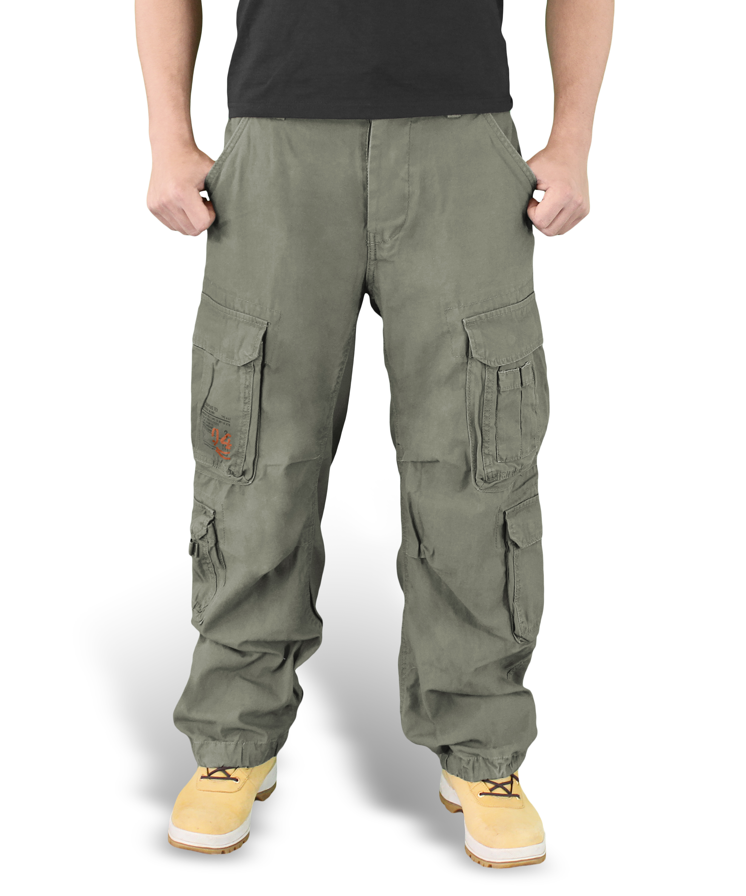 SURPLUS AIRBORNE TROUSERS OLIVE GREEN RAW VINTAGE CARGO COMBAT PANTS ...