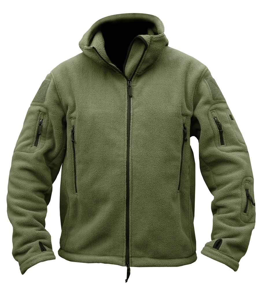 TACTICAL RECON HOODIE MILITARY FLEECE SPECIAL FORCES JACKET OLIVE GREEN ...