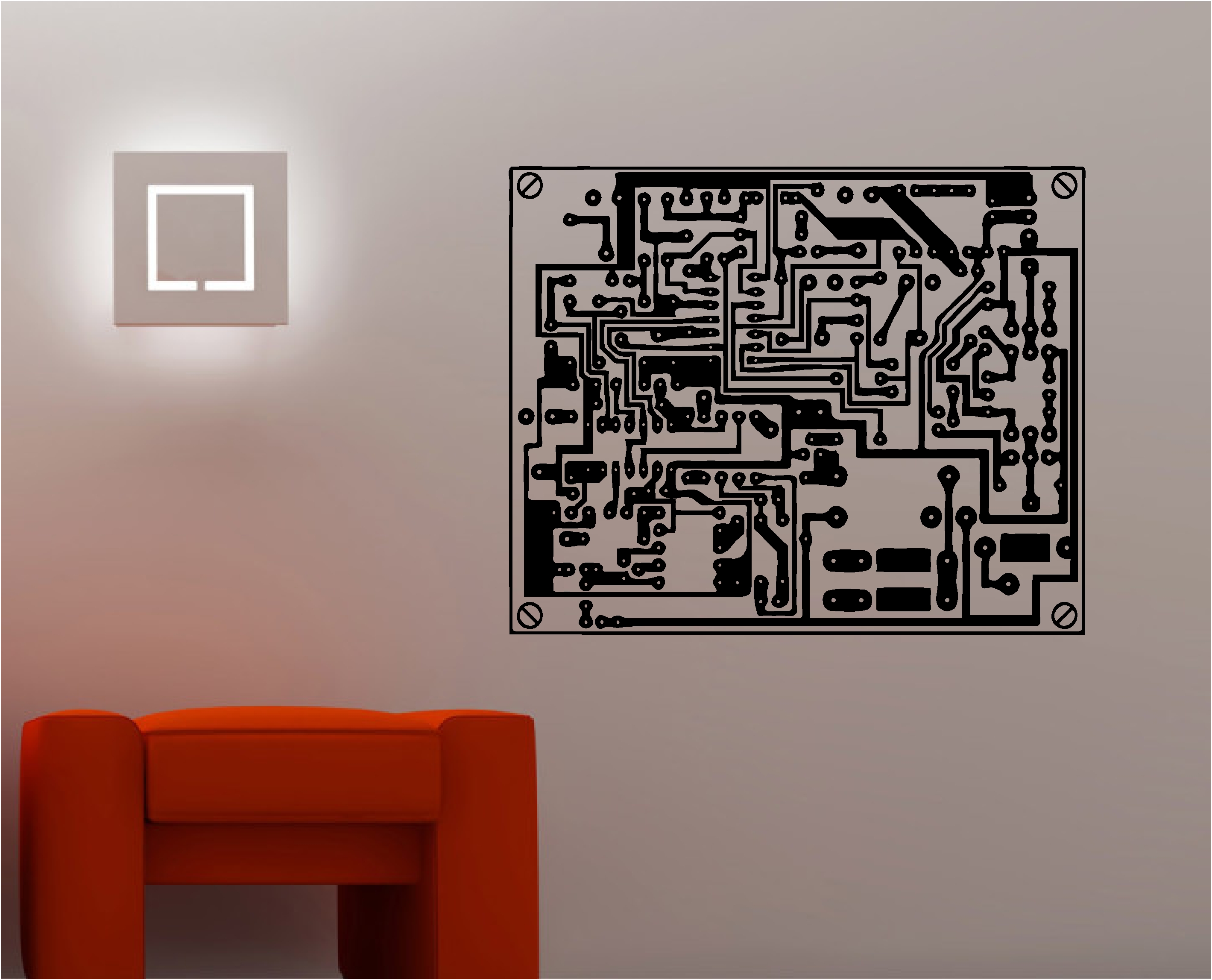 Printed Circuit Board Wall Art Sticker Vinyl Kitchen