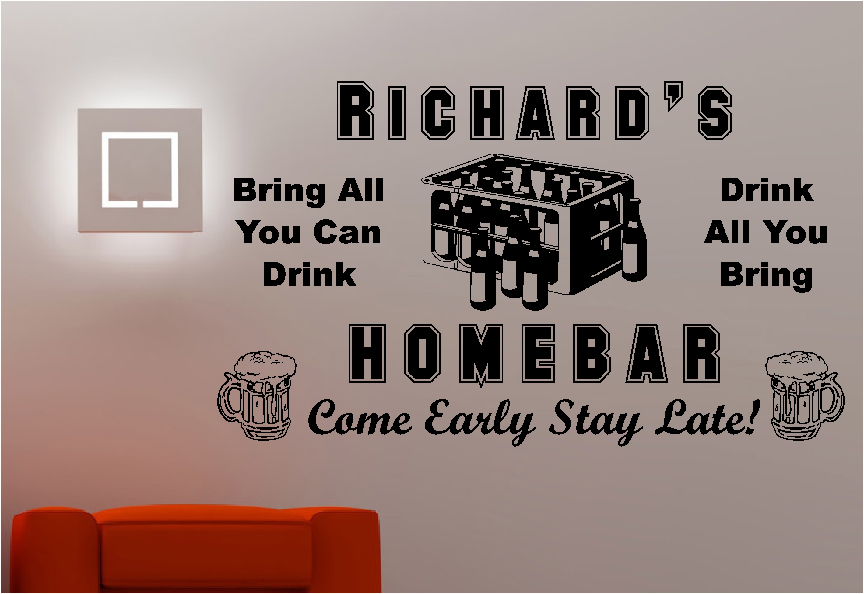 Personalised Pub Wall Art Quote Kitchen Sticker Bar Spaar Org Pe