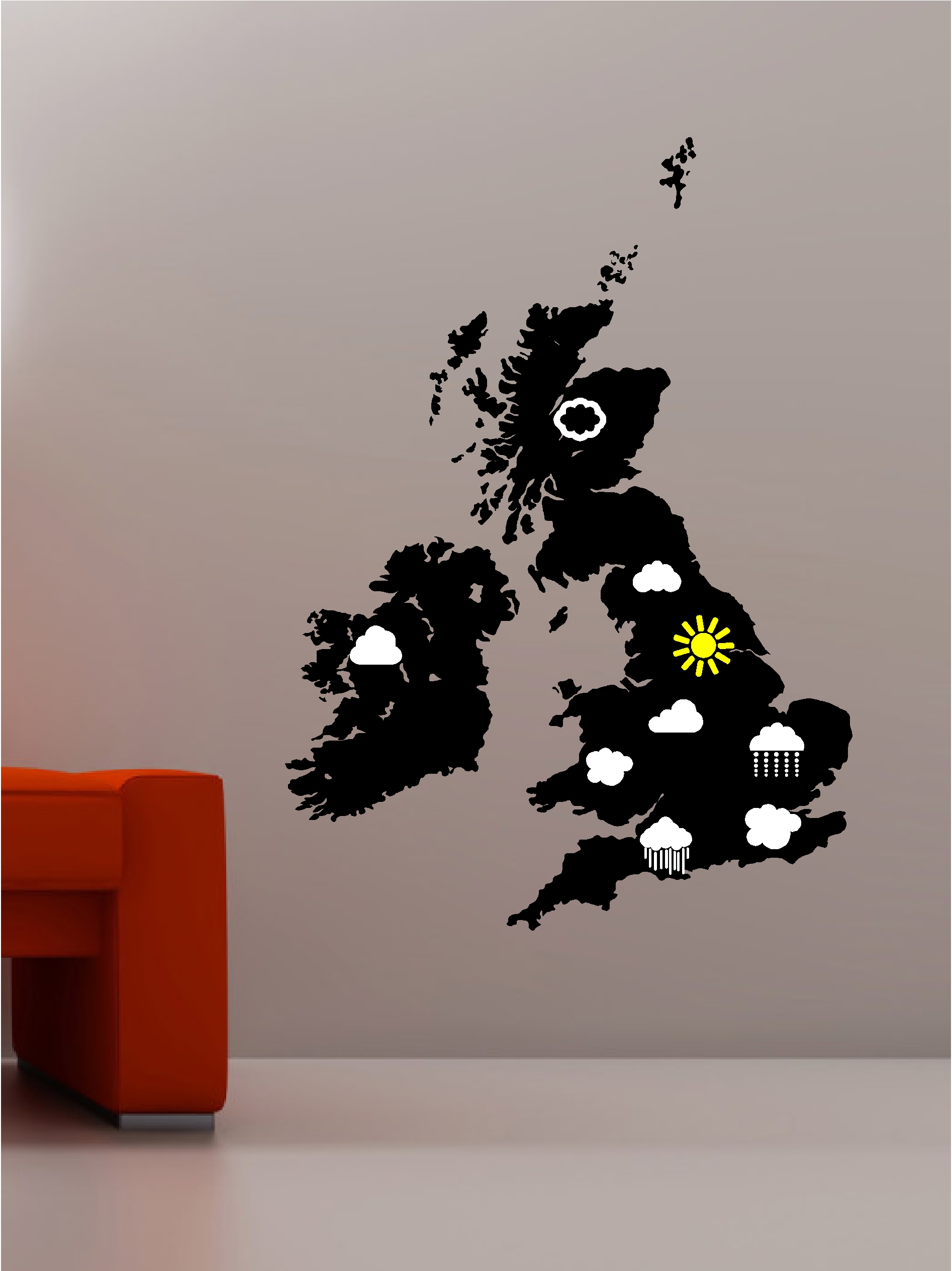 Weather Map Uk Clouds Sun Wall Art Sticker Decal Kids Bedroom Lounge Ebay Wings of an angel wall art vintage fine art canvas print classic feathers posters for living room bedroom art modern home interior design. ebay