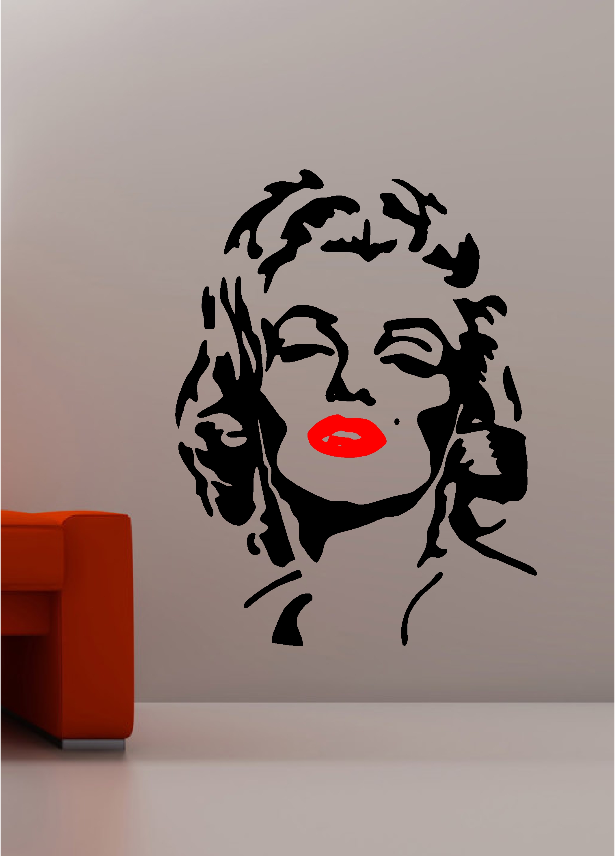 Marilyn Monroe pop  art  wall  art  quote sticker vinyl 