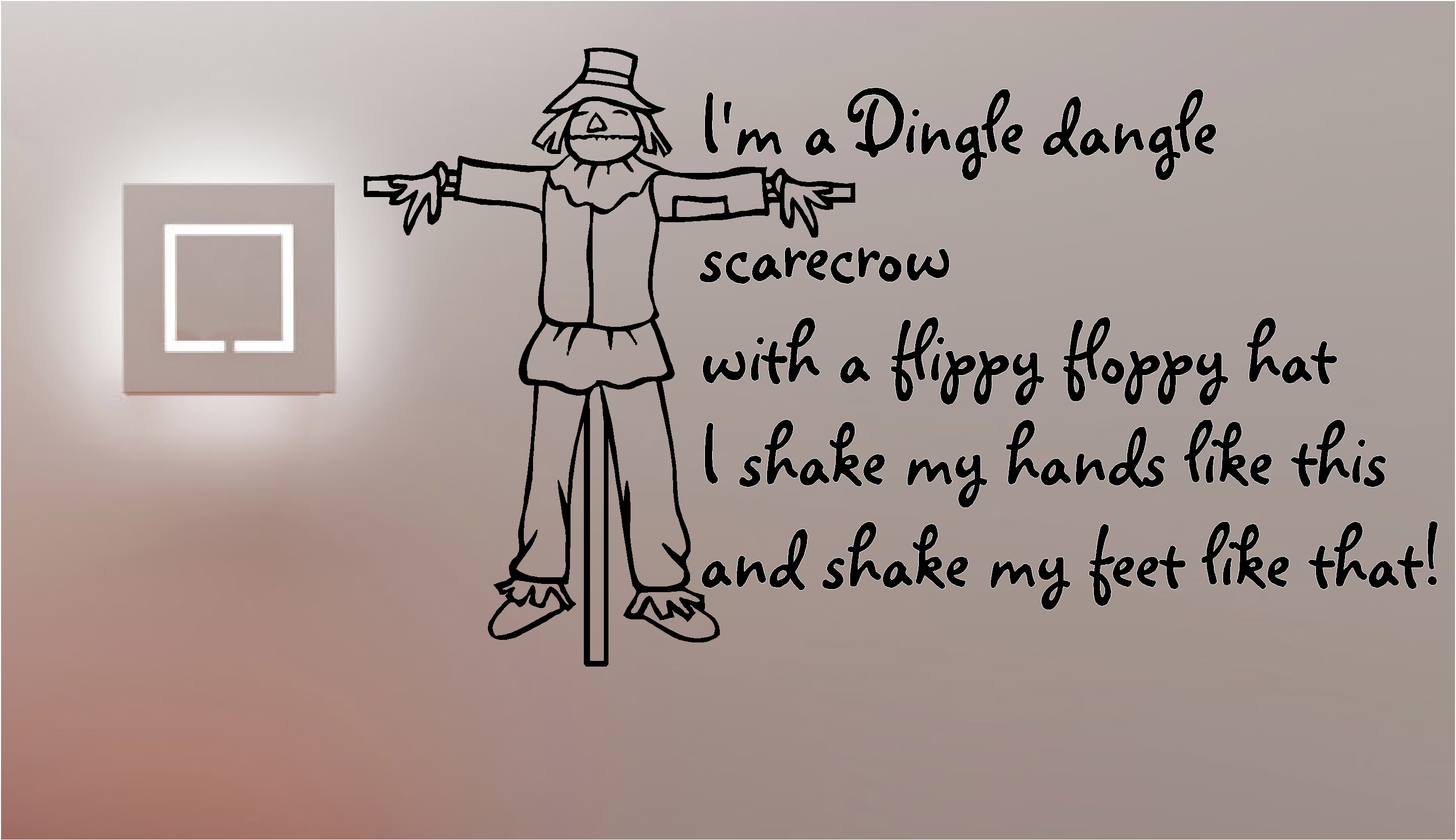 Nursery Rhyme Dingle Dangle Wall Art Quote Sticker Vinyl Kids Nursery Rhyme Dingle Dangle Wall Art