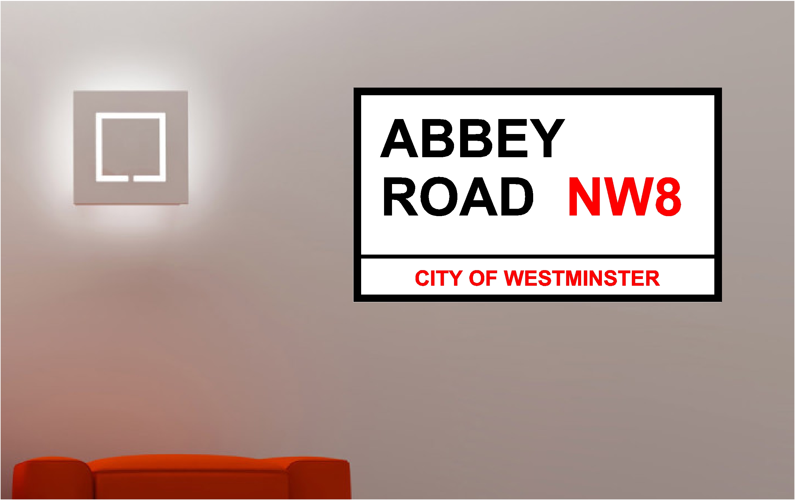 The Beatles Abbey Road Sign Wall Art E Sticker Vinyl Bedroom