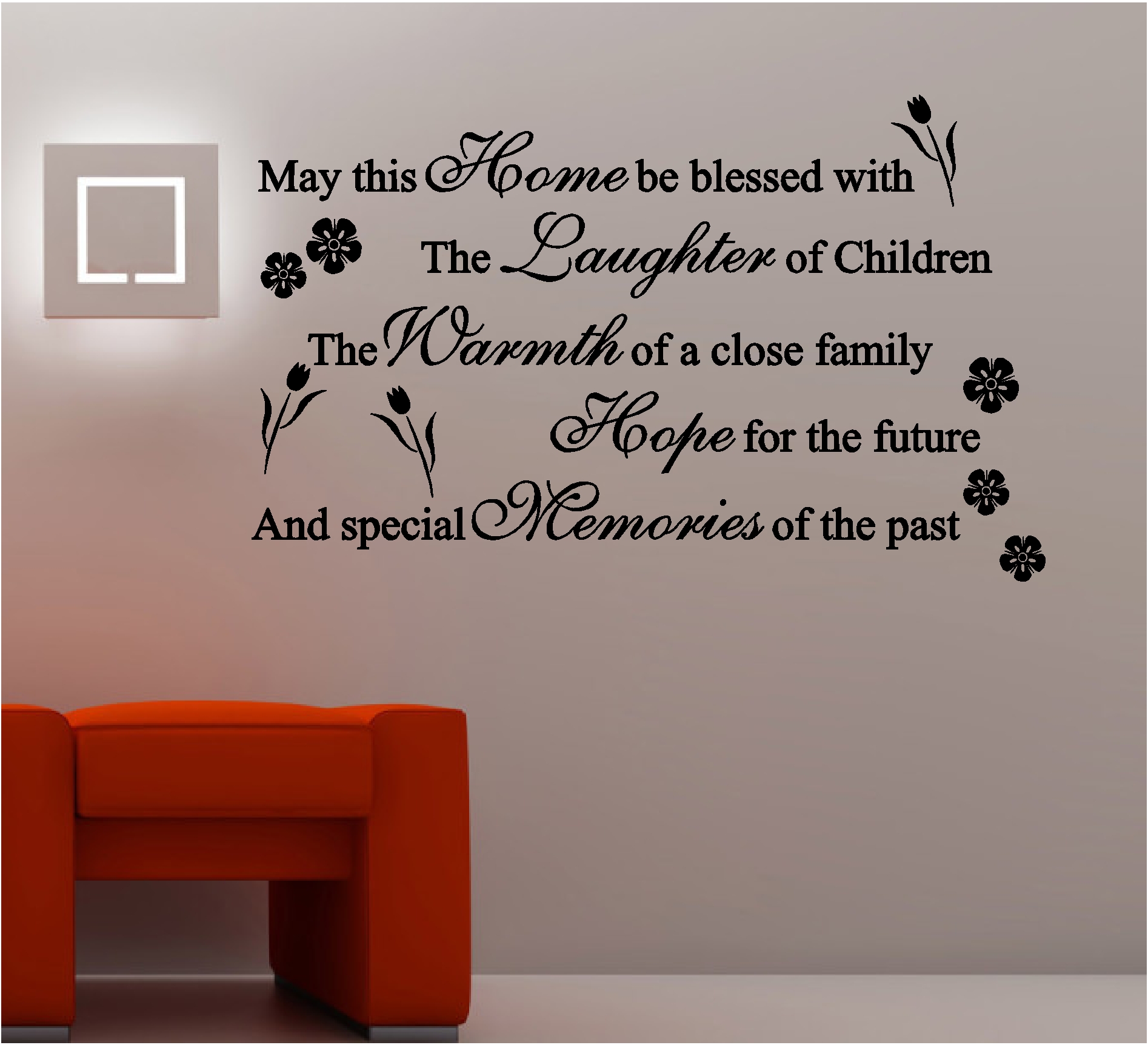 /"May This Home/" Removable Wall Art Quotes Vinyl Decal Stickers Home Decor Mural