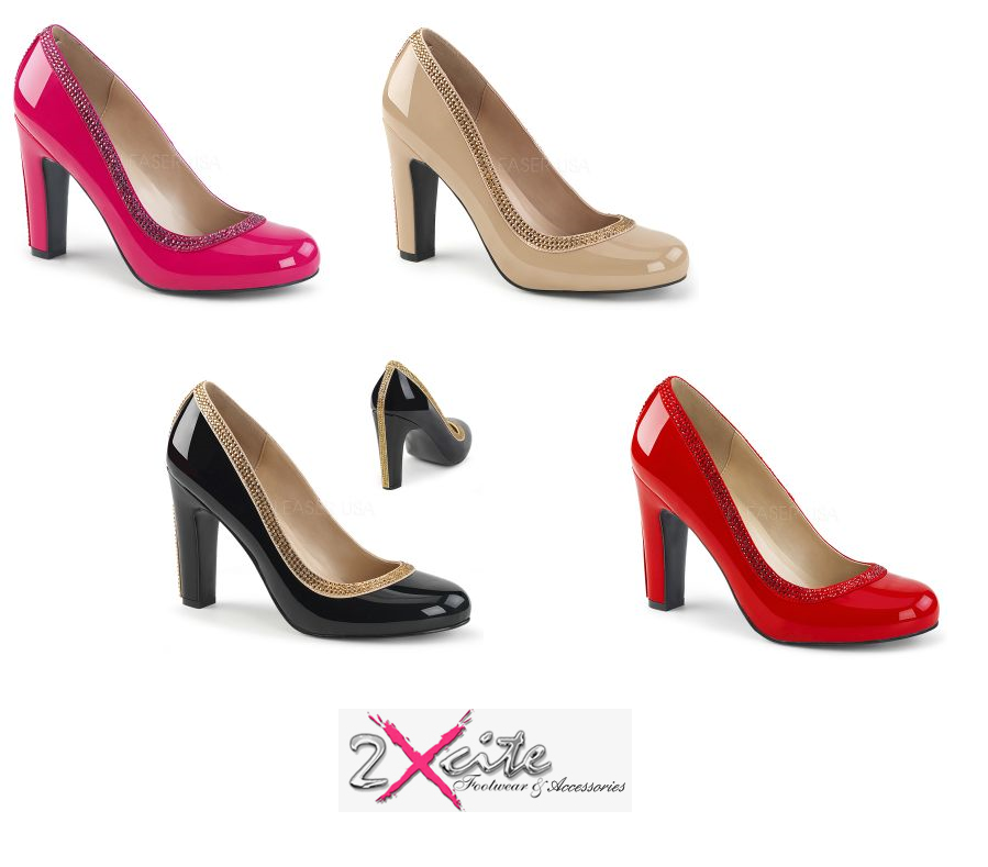 PLEASER FLAIR 480 HIGH HEEL COURT SHOES DRAG QUEEN TRANSVESTITE CLEARANCE