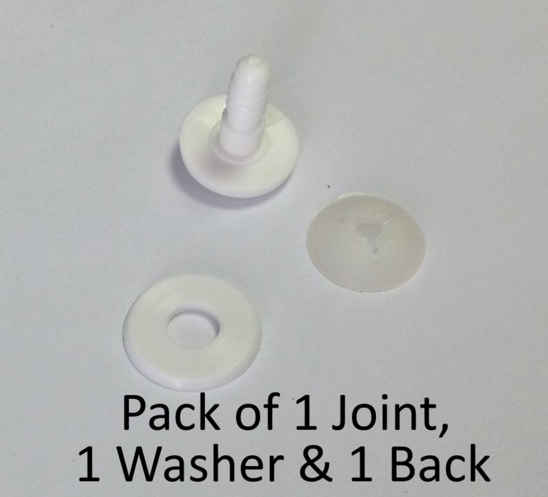 1 JOINT Plastic 3 Part Joint Sets for Soft Toys 25mm Dolls /& Teddy