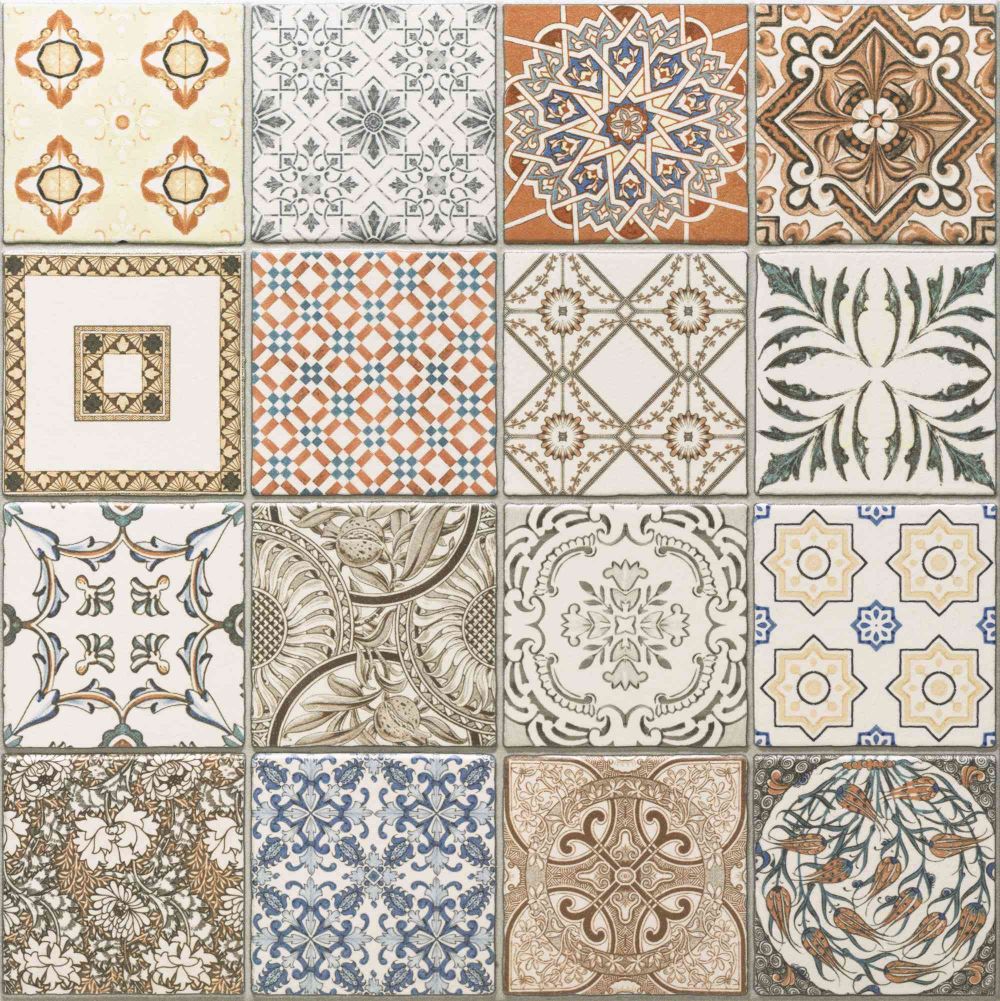 45x45 cm Porcelain Moroccan Style Floor & Wall Patchwork Tiles | eBay