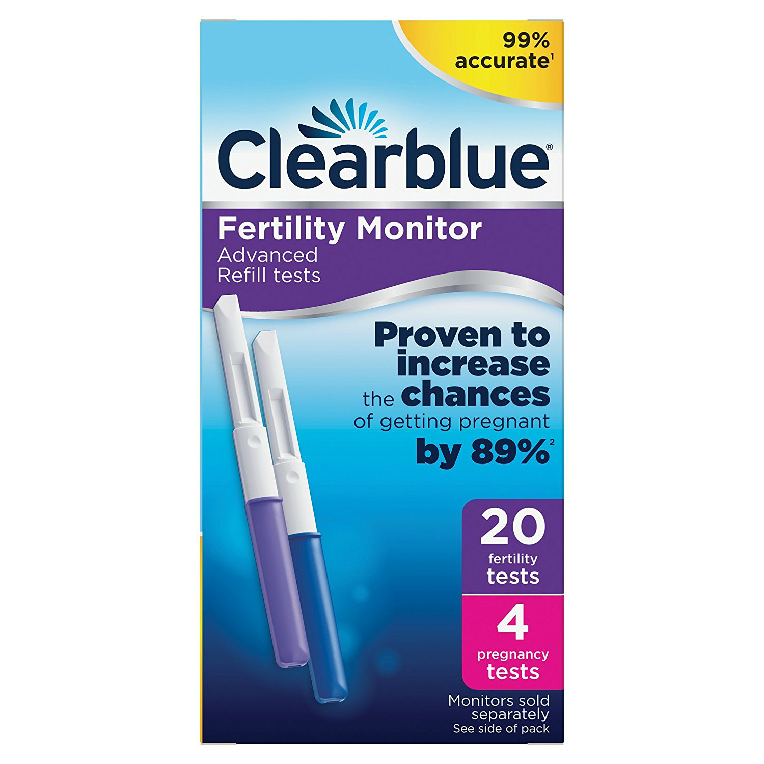 20 Clearblue Advanced Fertility Monitor Sticks Mine 4 Schwangerschaftstest Kits Ebay