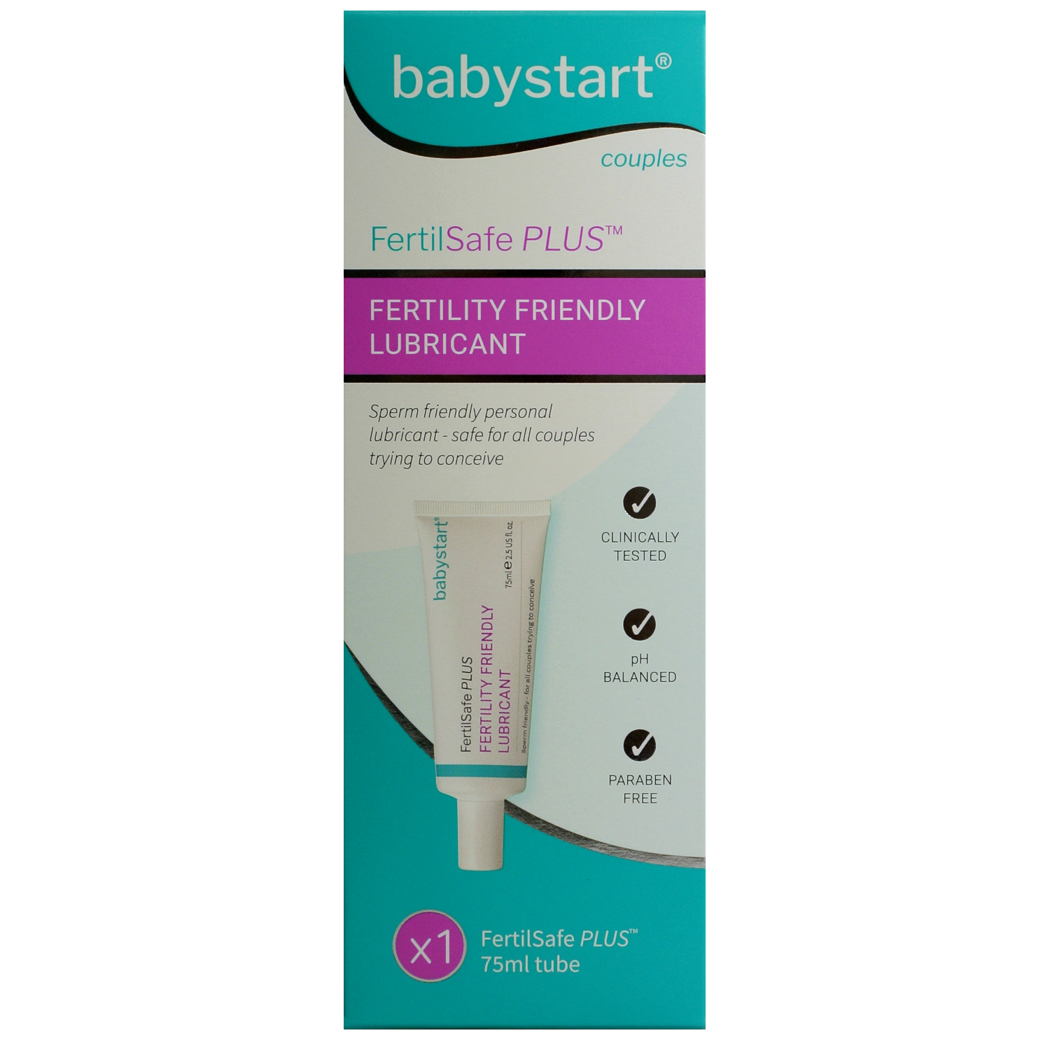 Fertility Friendly Lubricant 75ml Tube Babystart FertilSafe PLUS