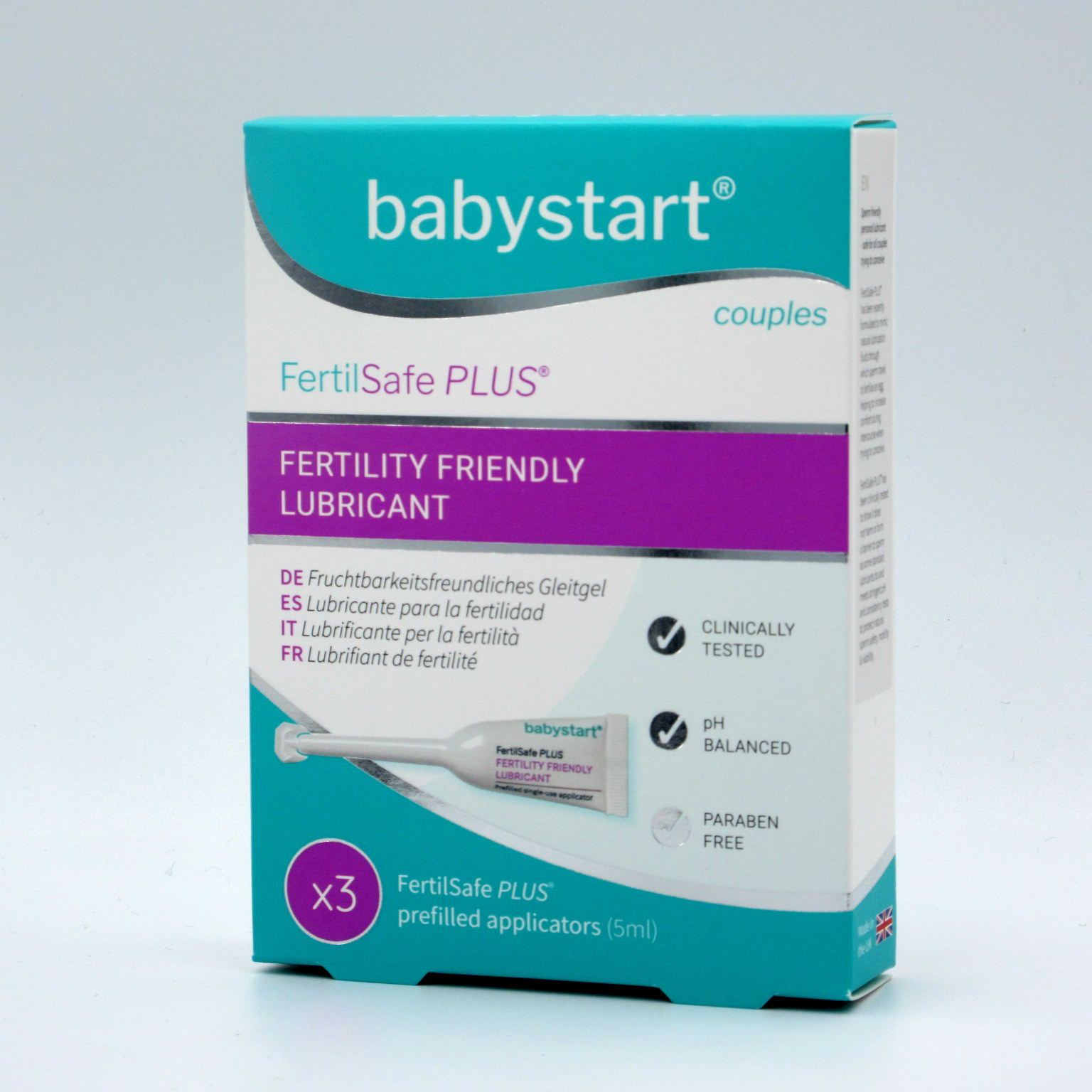 Fertility Friendly Lubricant 3 x 5ml Prefilled Applicators FertilSafe